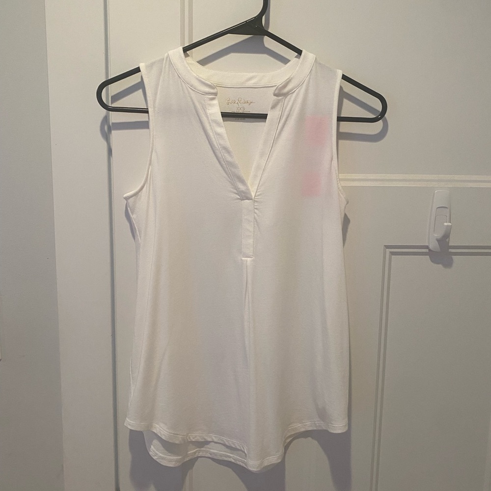 Lilly Pulitzer XXS small sleeveless top NWT in resort white